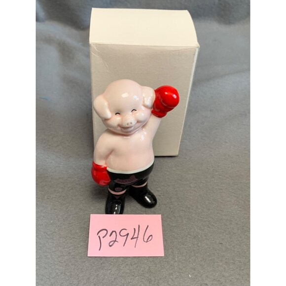 Danbury Mint Piggies Collection Porcelain Pig HamFisted Figurine 1980s - Picture 7 of 7